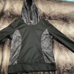 Black polyester hoodie. Danskin sports hoodie